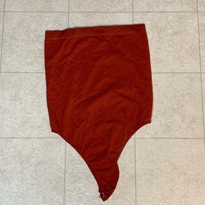 Burnt orange body suit fashion nova